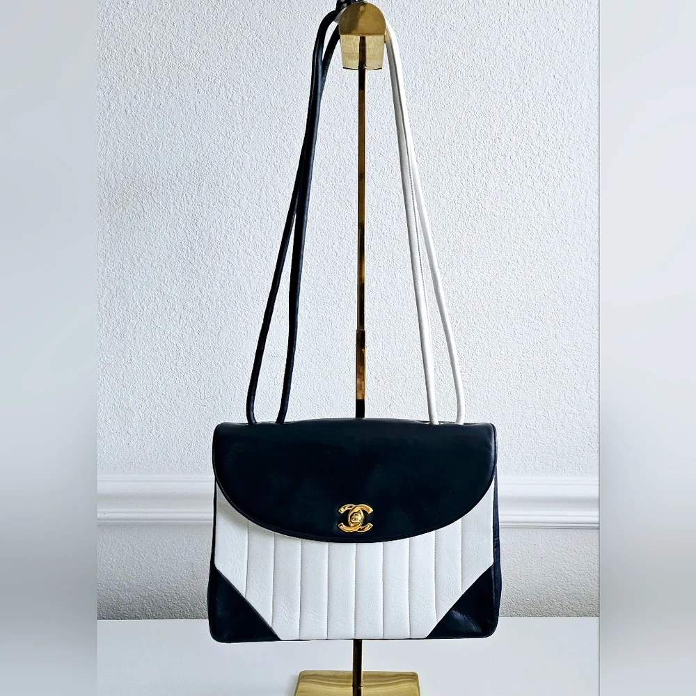 Chanel Black & White Mademoiselle Flap Bag